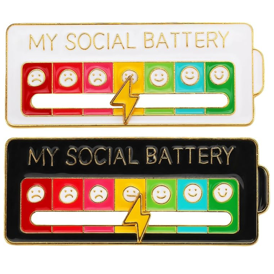 Social Battery Mood Pin