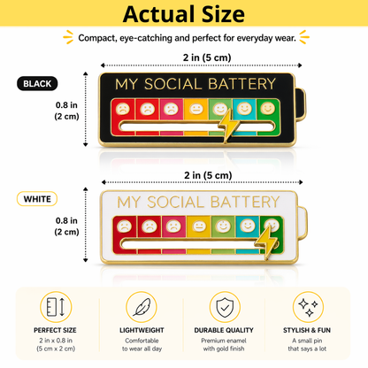 Social Battery Mood Pin