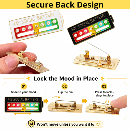 Social Battery Mood Pin